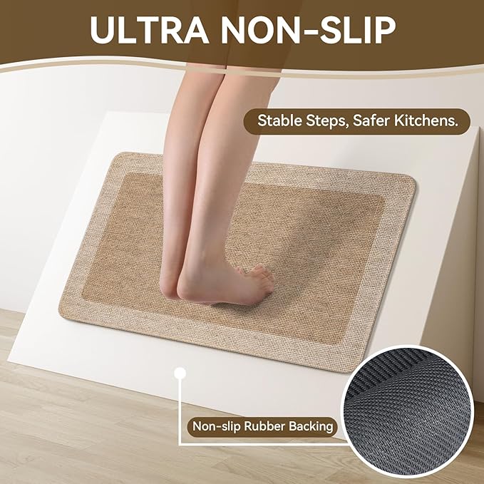 Kitchen Mat Non Slip, Washable Kitchen Rugs, Absorbent Kitchen Mats - Image 4