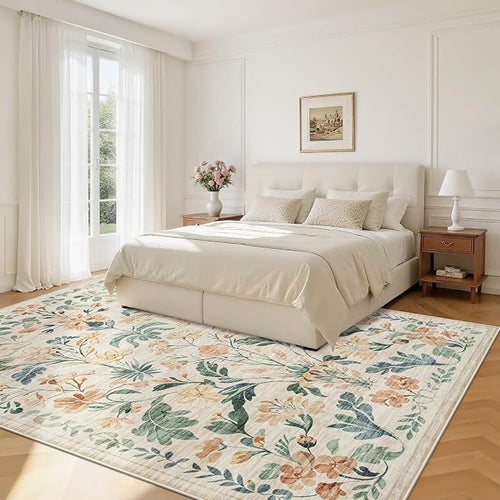 6x9 Area Rugs Washable Rug: Large Boho Living Room Rug Soft Non-Slip Low Pile - Image 2