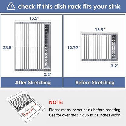 JASIWAY Over The Sink Dish Drying Rack - Image 5