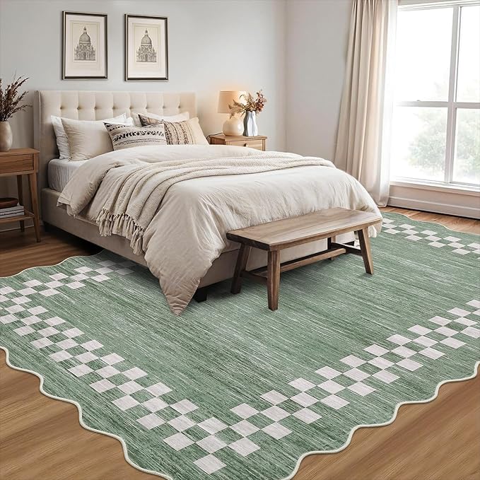 GarveeHome Area Rug 6x9 Large Living Room Modern Border Throw Rug - Image 2