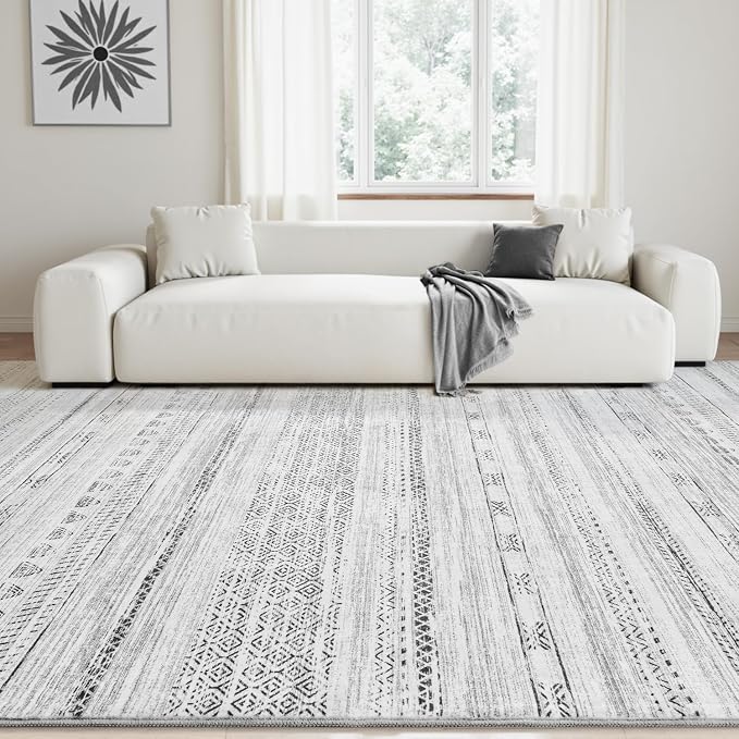 5x7 Area Rugs for Living Room Machine Washable Rug Distressed Indoor Carpet - Image 3