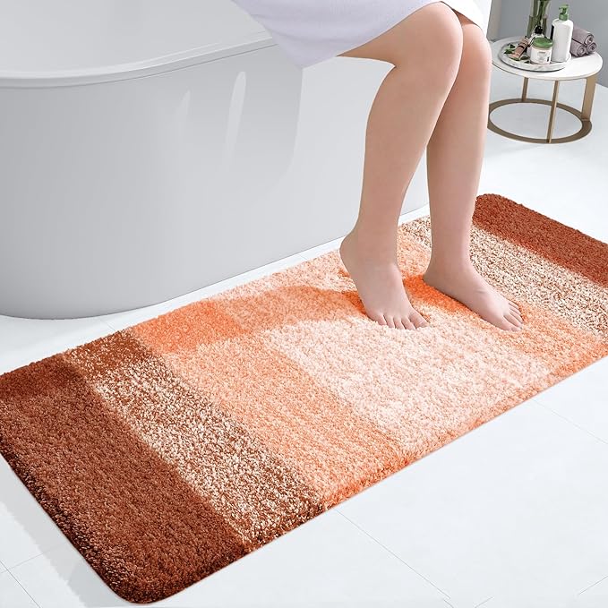 OLANLY Bathroom Runner Rugs Mat 47x20, Extra Soft Absorbent Microfiber Bath Rugs by OLANLY