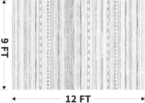 9x12 Area Rugs for Living Room Machine Washable Rug Distressed Indoor Carpet - Image 2