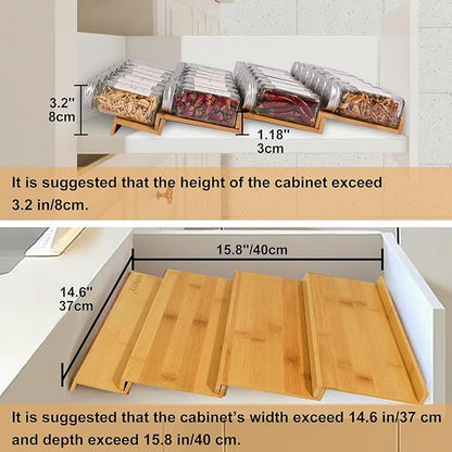 Spice Drawer Organizer with 35 Spice Jars, 216 Labels, 25 Non-slip Rubber - Image 2