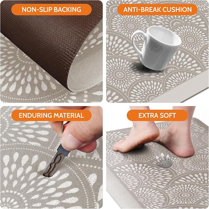 Mattitude 4/5 Inch Kitchen Mat, 24x70in Heavy Duty Ergonomic Comfort Foam - Image 4
