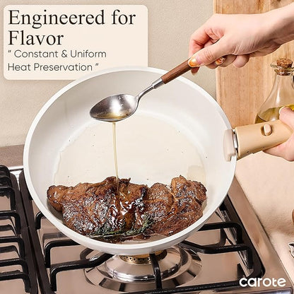 CAROTE 33pcs Pots and Pans Non Stick, Cookware Sets Detachable Handle, - Image 7