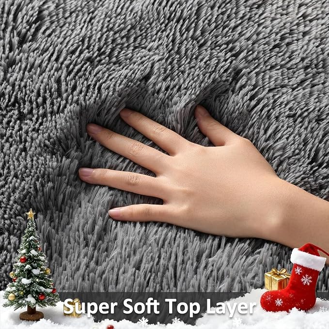 Ophanie Runner Rug for Hallway, 3x8 Washable Non-Slip Fluffy Soft Bedside Rugs - Image 2