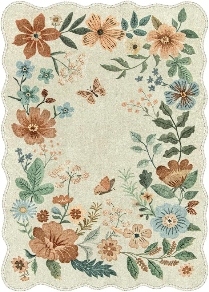 Lahome Floral Living Room Rug, 5x7 Rugs - Image 9