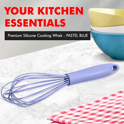 Chef Craft Premium Silicone Wire Cooking Whisk, 10.5 inch, Pastel Blue - Image 2