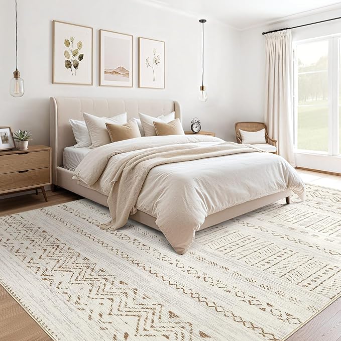 cotiled 10x14 Area Rugs Living Room Rug: Washable Boho Rugs - Image 3