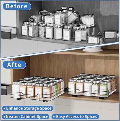 BOIVSHI Pull Out Spice Rack, Slide Out Spice Rack - Image 5
