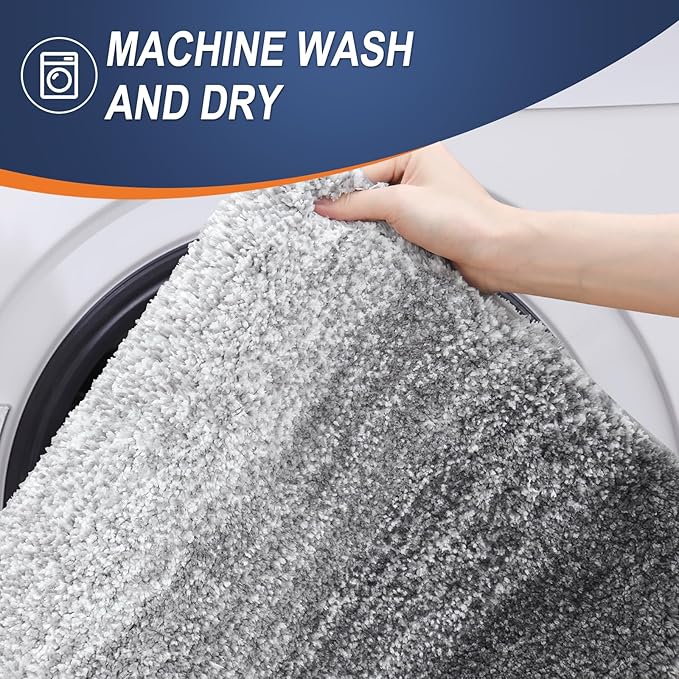 OLANLY Large Bathroom Rugs Mat 70x46, Extra Soft Absorbent Microfiber Bath Rugs - Image 5