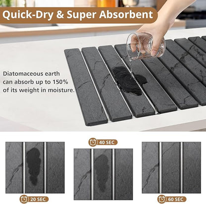 2 PCS Large Stone Dish Drying Mat - Image 3