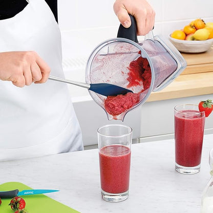 Tovolo Jar Spatula Silicone Long Stainless Steel Handle Scraper Spatula Deep - Image 4