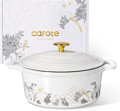 CAROTE 5QT Cast Iron Dutch Oven Pot by CAROTE
