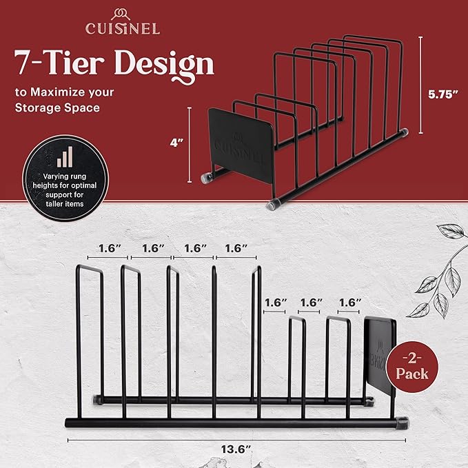 Cuisinel Lid and Dish Organizer Rack - Image 4