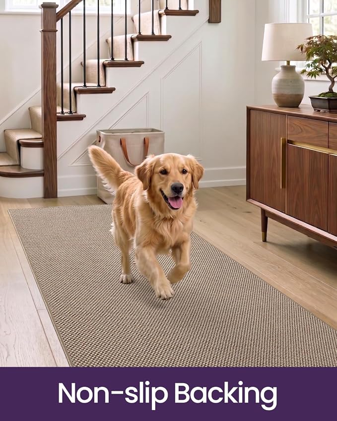 DEXI Hallway Runner Rug 2'8"x12', Non Slip Rubber Backed Runners Carpet - Image 7