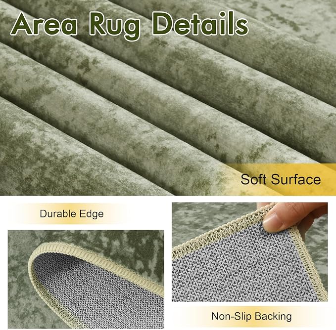 5x7 Ft Area Rugs for Living Room, Soft Non-Slip Washable Rugs Modern Abstract - Image 5