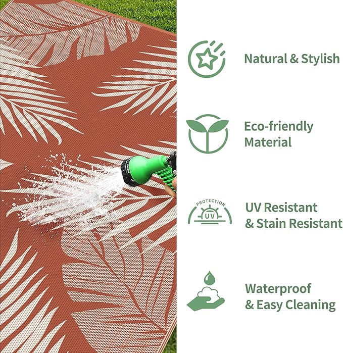 GENIMO Outdoor Rug 8' x 10' Waterproof - Image 6