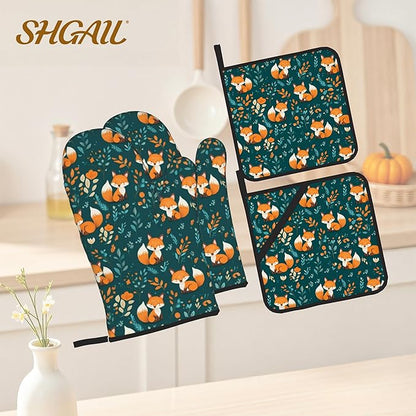 Fall Oven Mitts and Hot Pads Set - Image 2