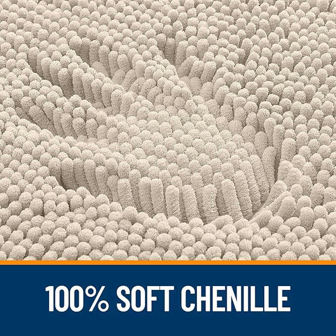 OLANLY Bathroom Runner Rugs 70x24, Extra Soft Absorbent Chenille Bath Rugs - Image 3