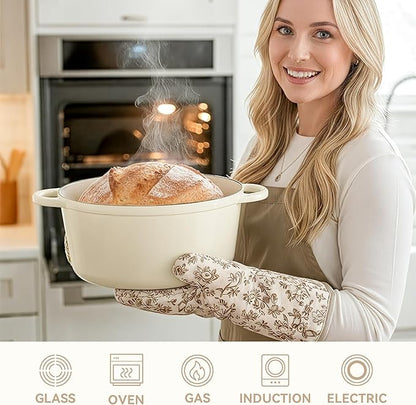 6 Quart Dutch Oven Pot with Lid, Non Stick Enameled Cast Iron Dutch Oven - Image 5