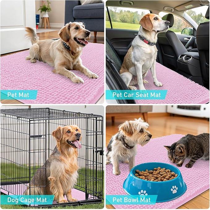 OLANLY Dog Door Mat for Muddy Paws 48x30, Absorbs Moisture and Dirt, Absorbent - Image 7