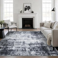 4x4 Area Rug Living Room Rug: Washable Modern Abstract Soft Thin Rug Indoor by FXRHLP