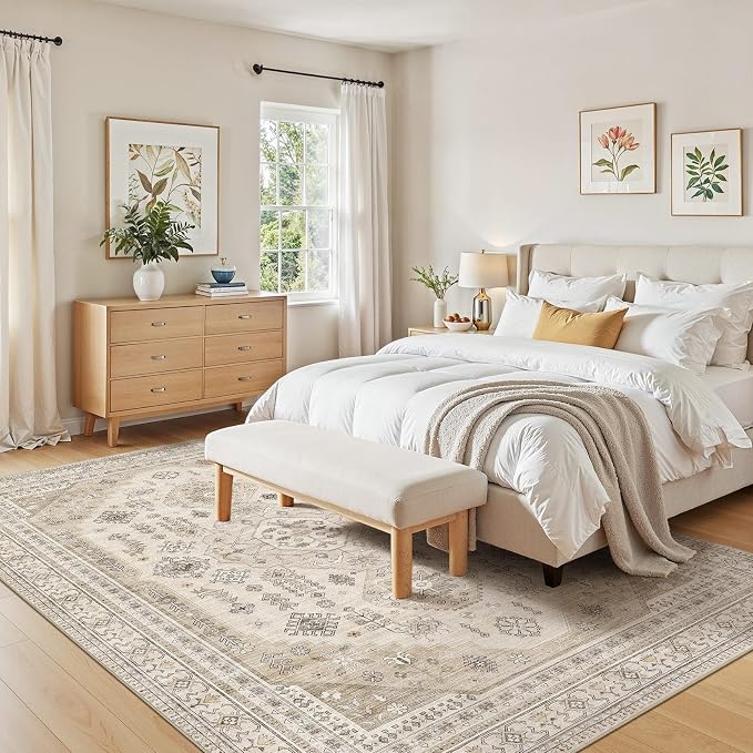 6x9 Washable Area Rug, Large Rugs - Image 4