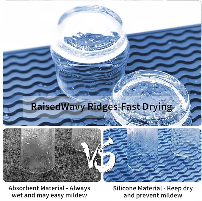 ZLR Silicone Dish Drying Mat & Heat Resistant Trivet - Image 2