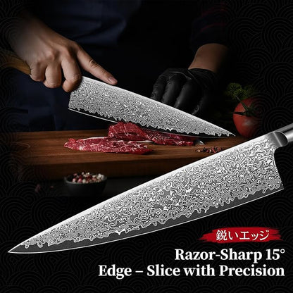 TIVOLI Japanese Gyuto Knife 10 Inch– VG-10 Damascus Chef Knife - Image 5