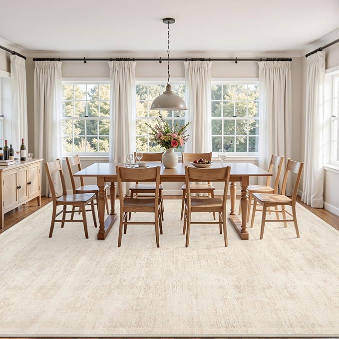 4x6 Area Rugs for Living Room: Vintage Boho Neutral Washable Rug Indoor Soft - Image 9