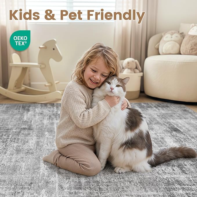 Washable 8x10 Area Rug for Living Room - Image 4