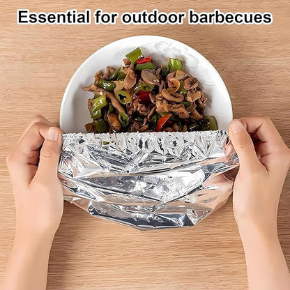 70PCS Reusable Aluminum Foil Food Covers, Aluminum tin Foil Insulation Cover - Image 6