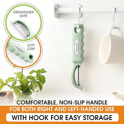 Spring Chef Premium Swivel Vegetable Peeler, Comfortable Handle and Ultra Sharp - Image 6