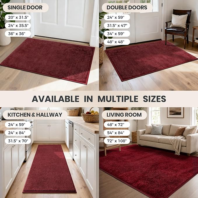 PURRUGS Easy Care Area Rug 4.5ft x 7ft, Non-Slip Washable Entryway Rug - Image 9