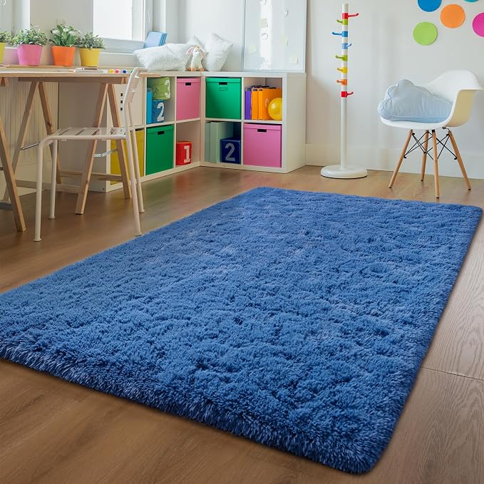 Andecor Soft Fluffy Bedroom Rugs, 3 x 5 Feet Indoor Shaggy Plush Area Rug - Image 2