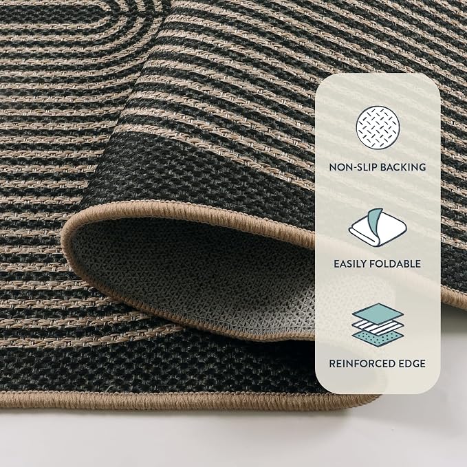 Lahome Enfys Modern Rainbow Kitchen Runner Rug, 2x8 Easy Jute Rug Runners - Image 5