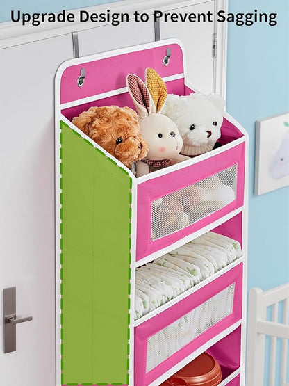 JARLINK Over The Door Organizer Storage, 5 Shelf Hanging Door Organizer - Image 4