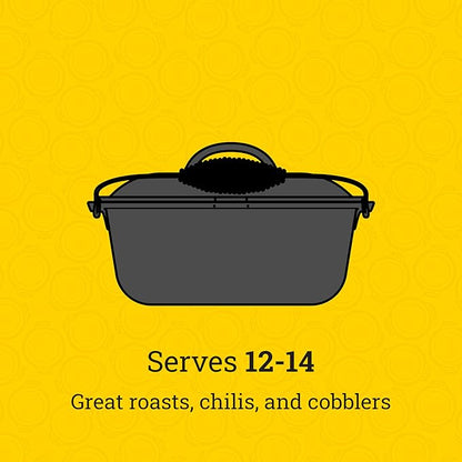 Lodge 9 Quart Pre-Seasoned Cast Iron Dutch Oven - Image 5