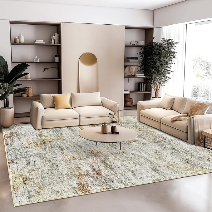 Soalmost 6x9 Area Rug for Living Room Washable 6x9 Non-Slip Modern Abstract - Image 9