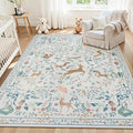 6x9 Area Rugs Washable Rug: Large Boho Living Room Rug Soft Non-Slip Low Pile by Yidanamy