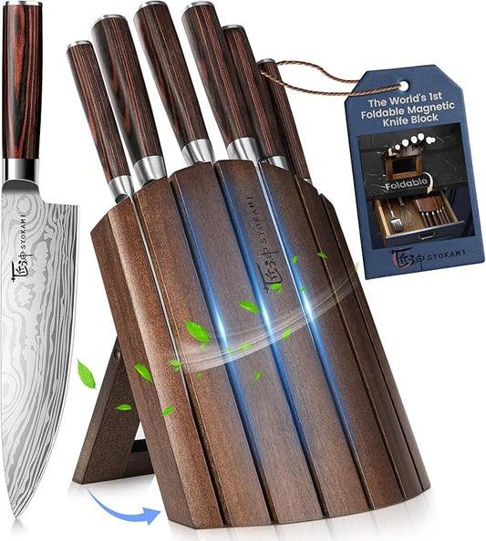 SYOKAMI 2026 Upgrade Knife Set 7 Piece Japanese Style Kitchen Knife Set by SYOKAMI