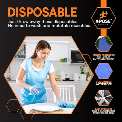 Xpose Safety 24, 000 Blue Plastic Disposable Aprons - Image 4