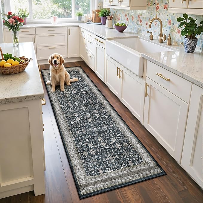Ashen Washable 2x10 Hallway Runner Rug - Image 2