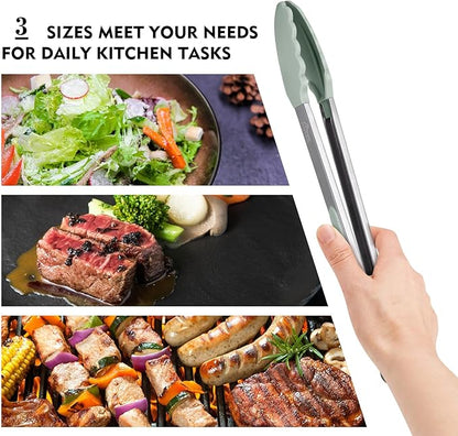 HOTEC Premium Stainless Steel Locking Kitchen Tongs - Image 4
