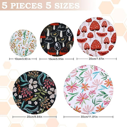 5-Size Reusable Beeswax Bowl Covers - Image 2