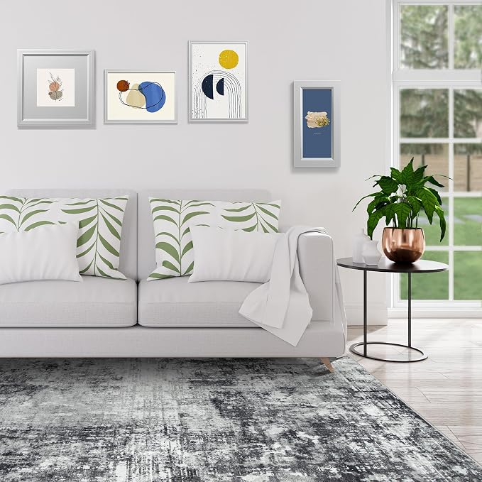 10x14 Area Rugs Large Living Room Rug Washable: Modern Abstract Rug Indoor - Image 3