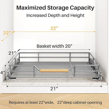 Pull out Cabinet Organizer, Heavy Duty Smooth Sliding Under Cabinet Shelves - Image 3