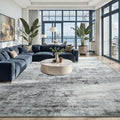 Toneed Abstract Area Rug 6x9 Modern Washable Rug Soft Non Slip Rug Low Pile by Toneed